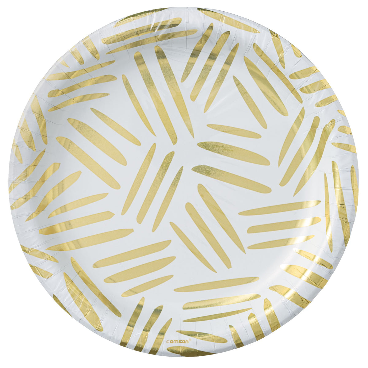 Elegant Gold Motif 10" Round Paper Plates | 96 Count