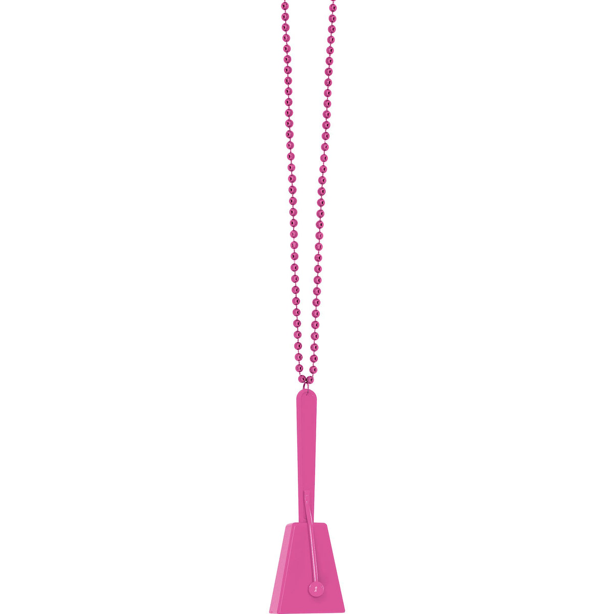 Bright Pink Beaded Clacker Necklace, 35-inch - Case of 72