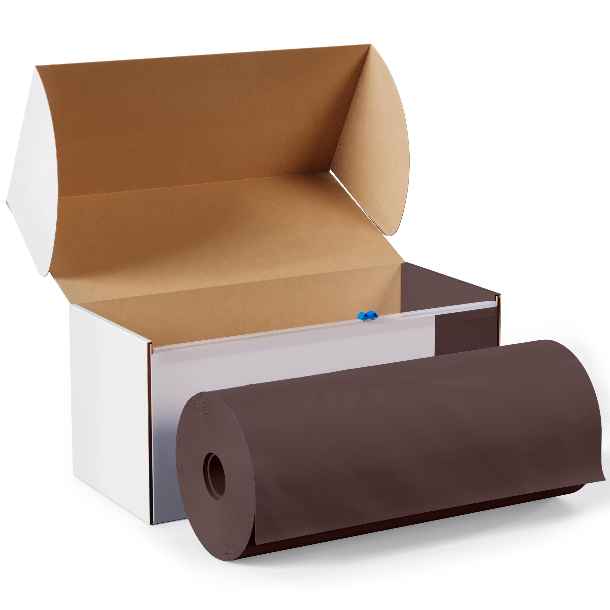 54 In. x 100 Ft. Cut To Size Brown Plastic Table Roll | 6 Rolls