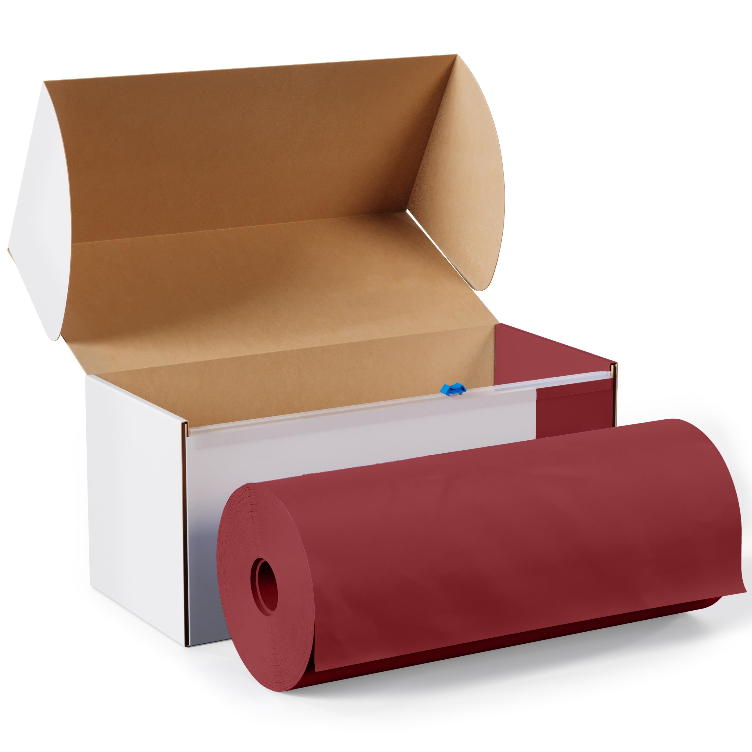 54 In. x 100 Ft. Cut To Size Burgundy Table Roll