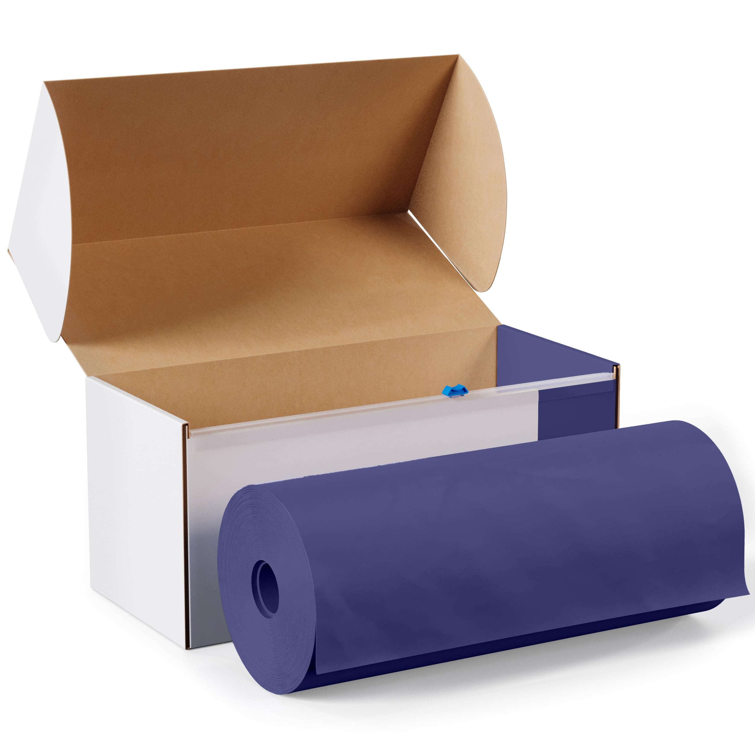 54 In. x 100 Ft. Cut To Size Navy Plastic Table Roll | 6 Pack