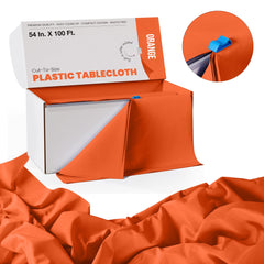 54 In. x 100 Ft. Cut To Size Orange Table Roll