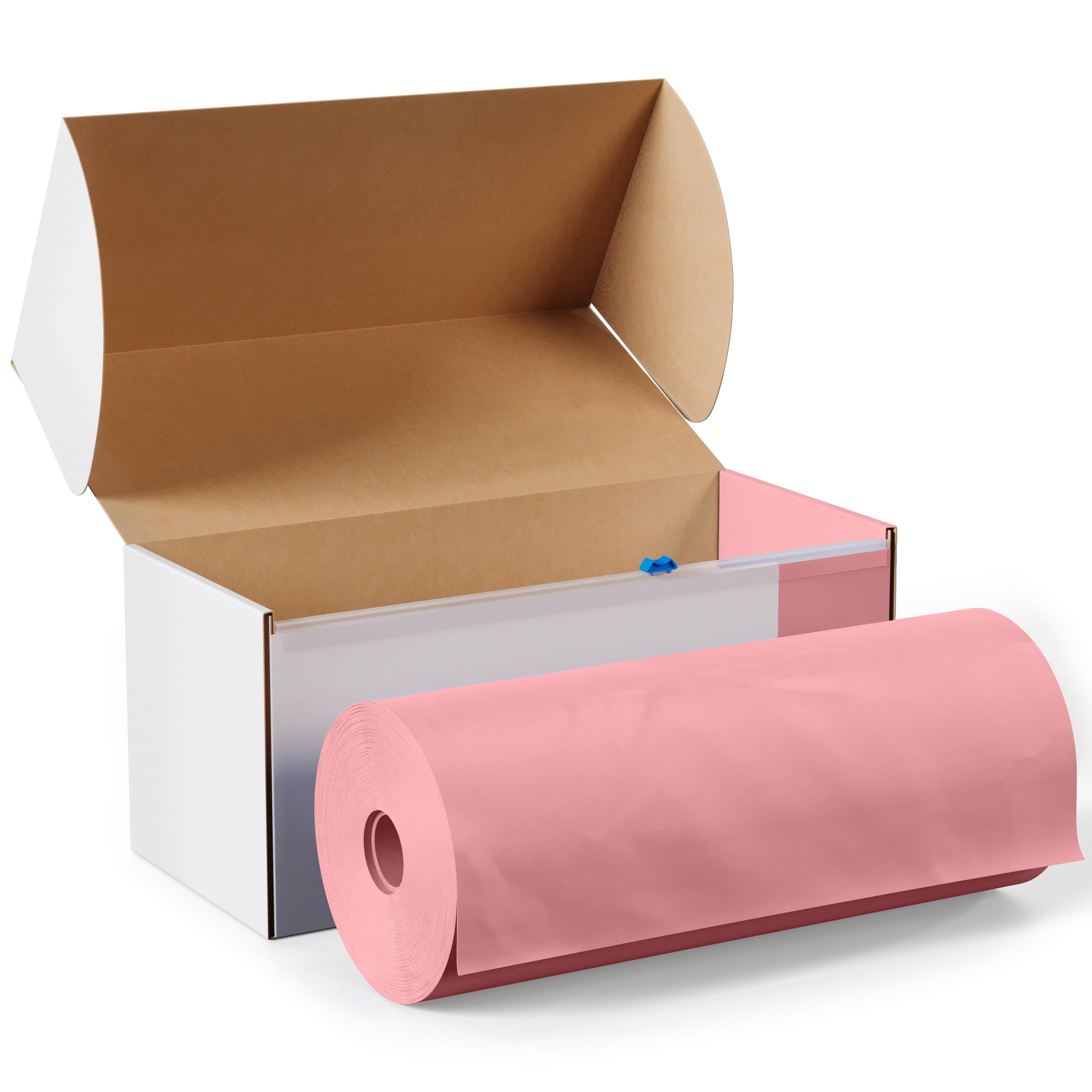 54 In. x 100 Ft. Cut To Size Pink Plastic Table Rolls | 6 Pack