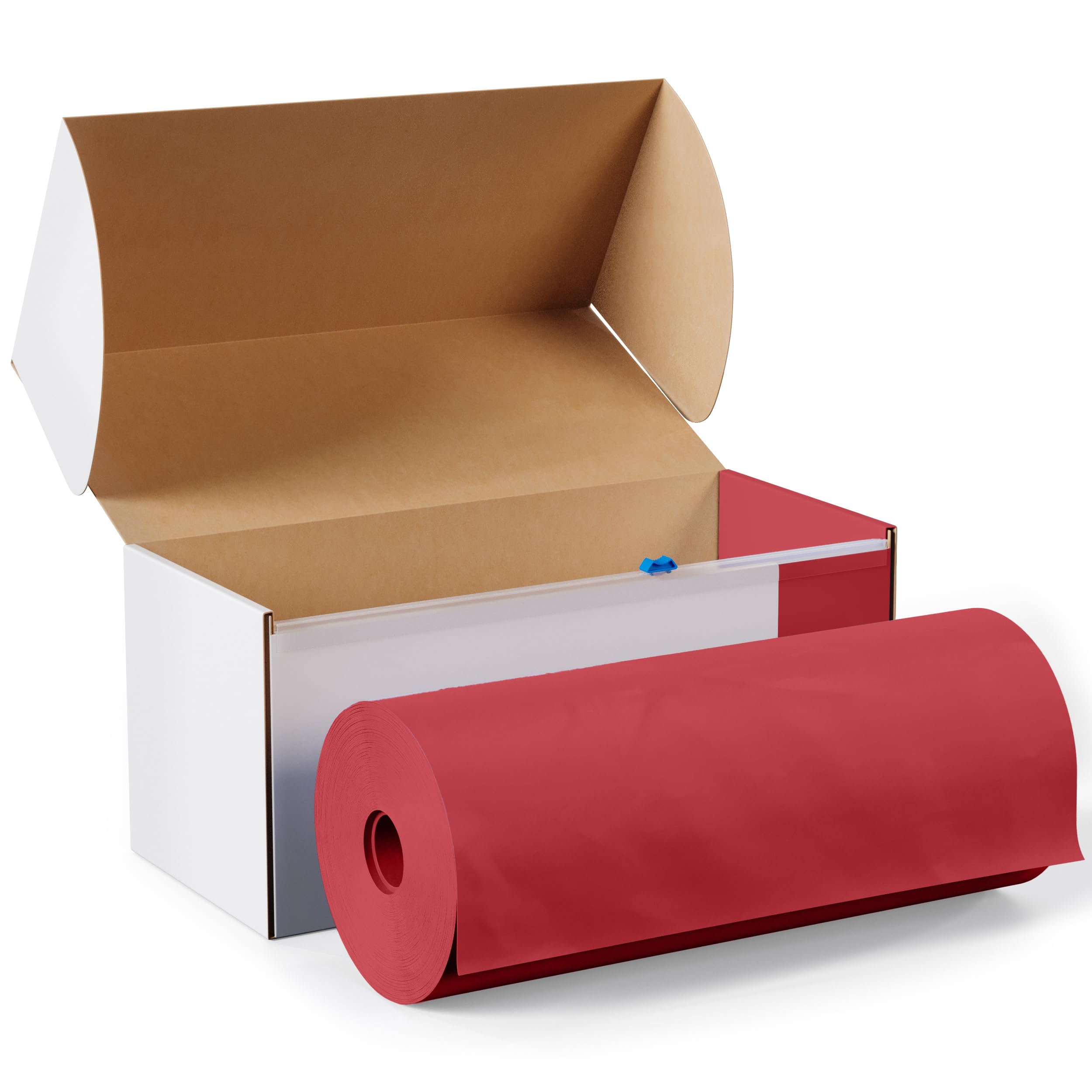 54 In. x 100 Ft. Cut To Size Red Plastic Table Rolls | 6 Pack