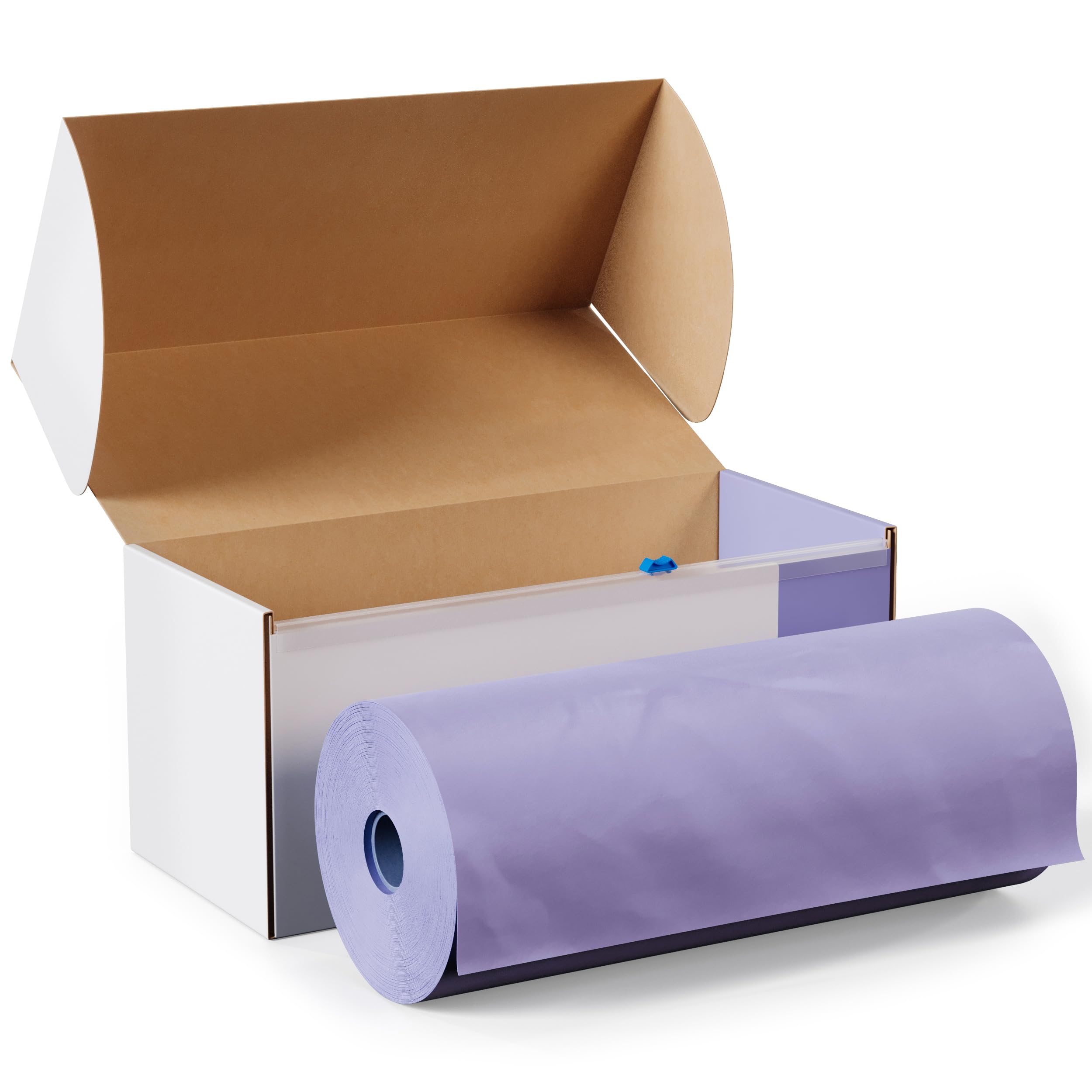 54 In. x 100 Ft. Cut To Size Lavender Plastic Table Rolls | 6 Pack