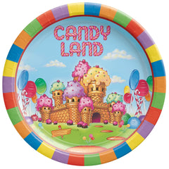 Candyland Birthday Party 7-inch Round Paper Plates, 8-ct - Pack of 6