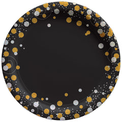 7-inch Prismatic Celebration Paper Plates - Sparkling Dots Design, 8-ct - Pack of 12