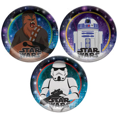 Star Wars Galaxy of Adventures Paper Dessert Plates, Black/Blue, 7-inch, 8-ct - Pack of 2