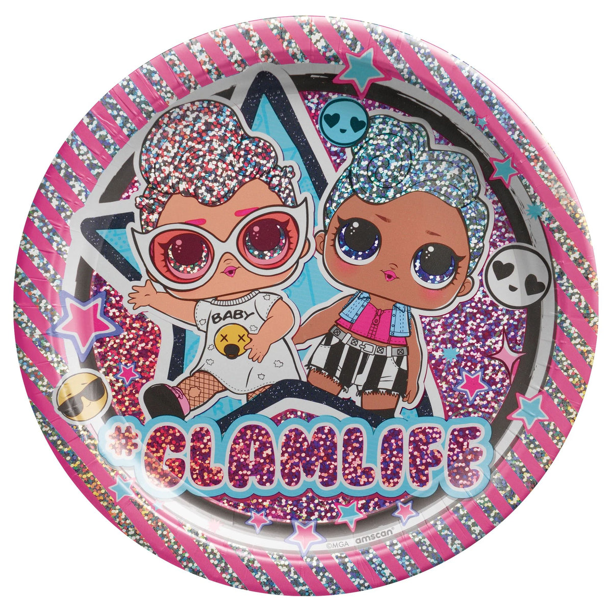 L.O.L. Surprise! Glamlife Dessert Paper Plates, 7-inch, 8-ct - Pack of 6