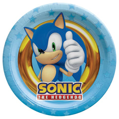 Sonic the Hedgehog 7-inch Round Paper Plates, 8-ct - Case of 72