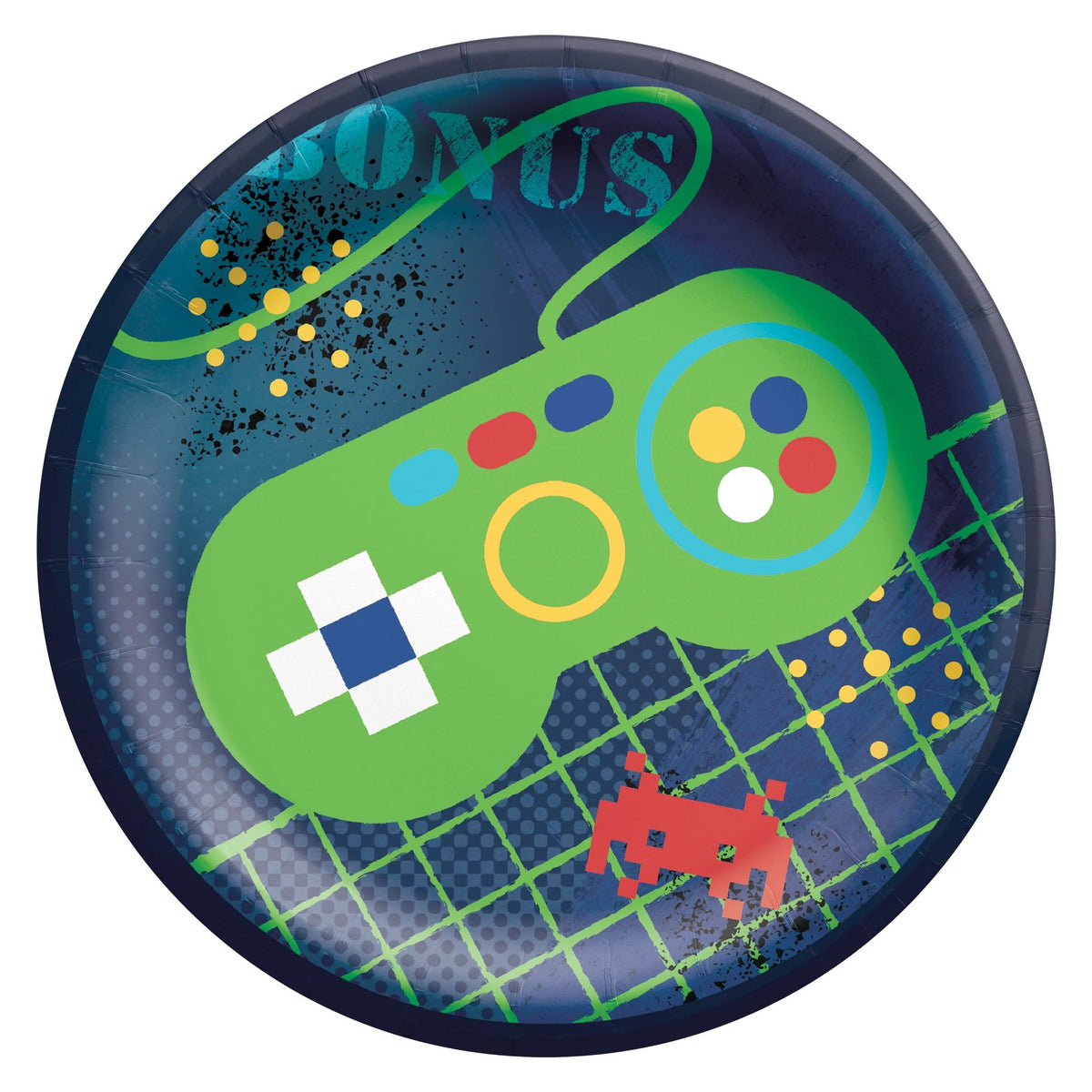 Gamer Party 6.75-inch Round Paper Plates - 8 Count - Pack of 2