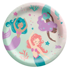 Magical Mermaid Party Paper Plates - 6.75-inch (8 Count) - Pack of 2