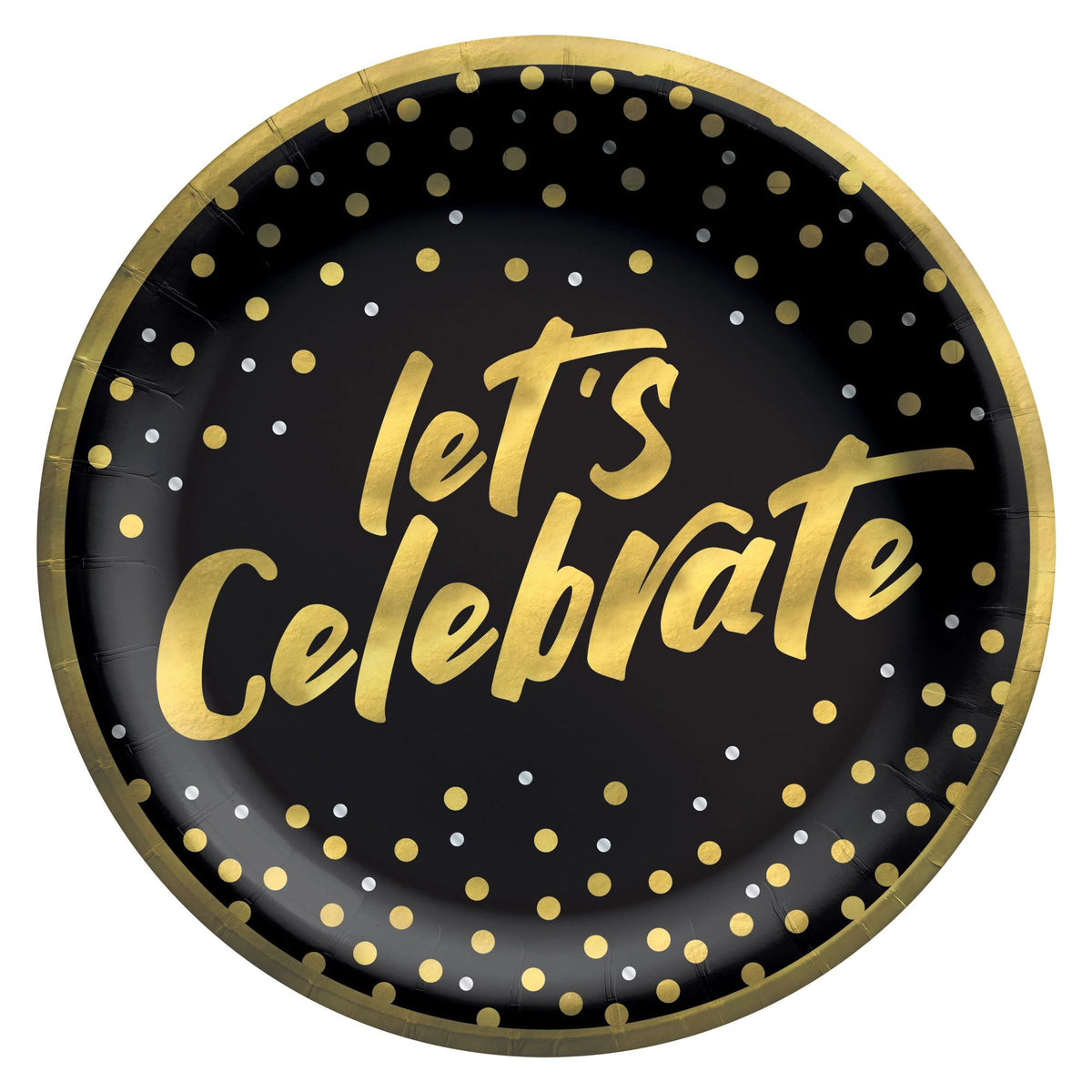 Let's Celebrate Confetti Paper Plates - 6.75-inch (8 Count) - Pack of 6