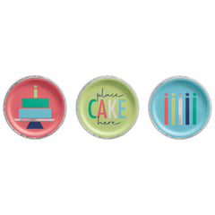 Modern Birthday Dinner Paper Plates, 7-inch, 8-ct - Pack of 12
