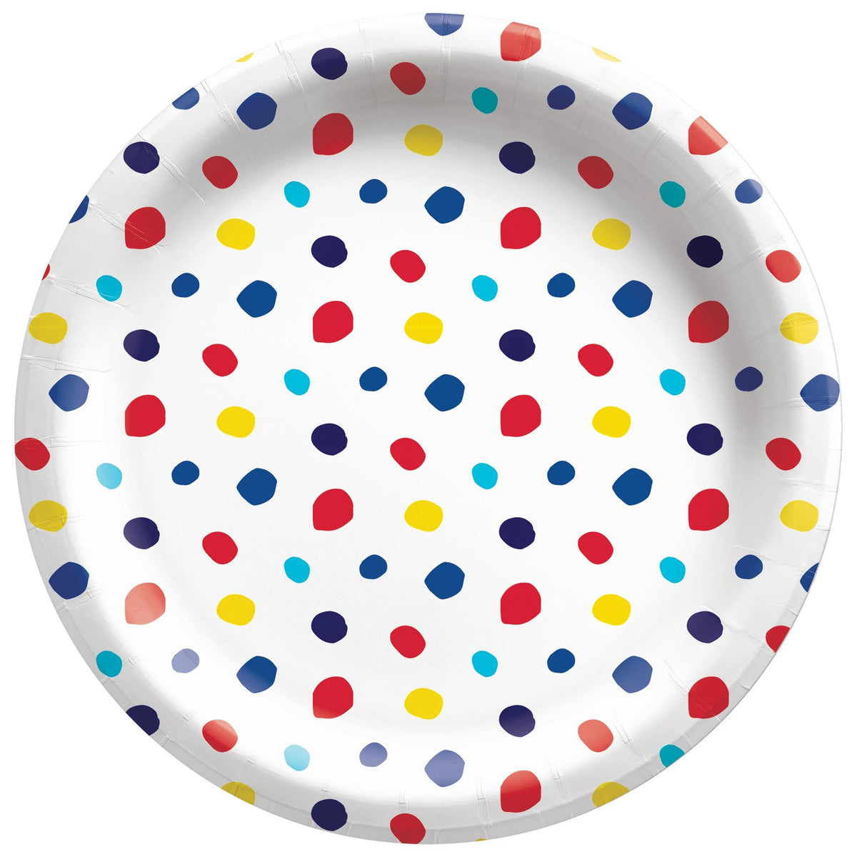 Colorful Polka Dot 6.75-inch Round Paper Plates, 8-ct - Pack of 3