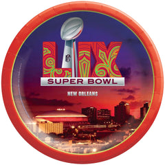 NFL Super Bowl LIX 6.75-inch Party Paper Plates - New Orleans Design, 8-ct - Pack of 2