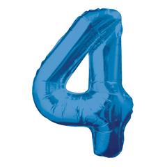 34 In. Mylar Blue Number 4