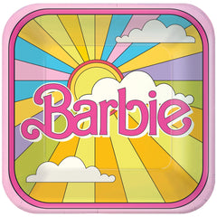 Vintage Barbie 7-inch Square Paper Plates, 8-ct - Case of 90