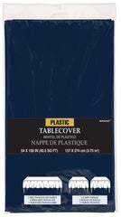 Plastic Reusable Table Cover, True Navy, 54 inch x 108 inch - Case of 72