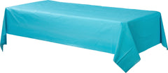 Blue Rectangle Plastic Reusable Table Cover, 54x108 inch - Pack of 6