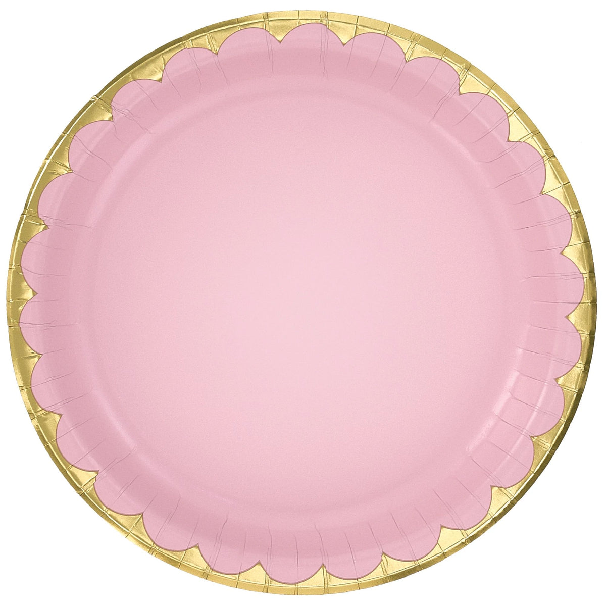 Elegant Rose Gold Trim 6.75-inch Paper Plates, 8-ct - Case of 72
