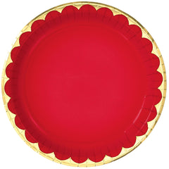 Vibrant Red 6.75-inch Paper Plates, 8-ct - Case of 72