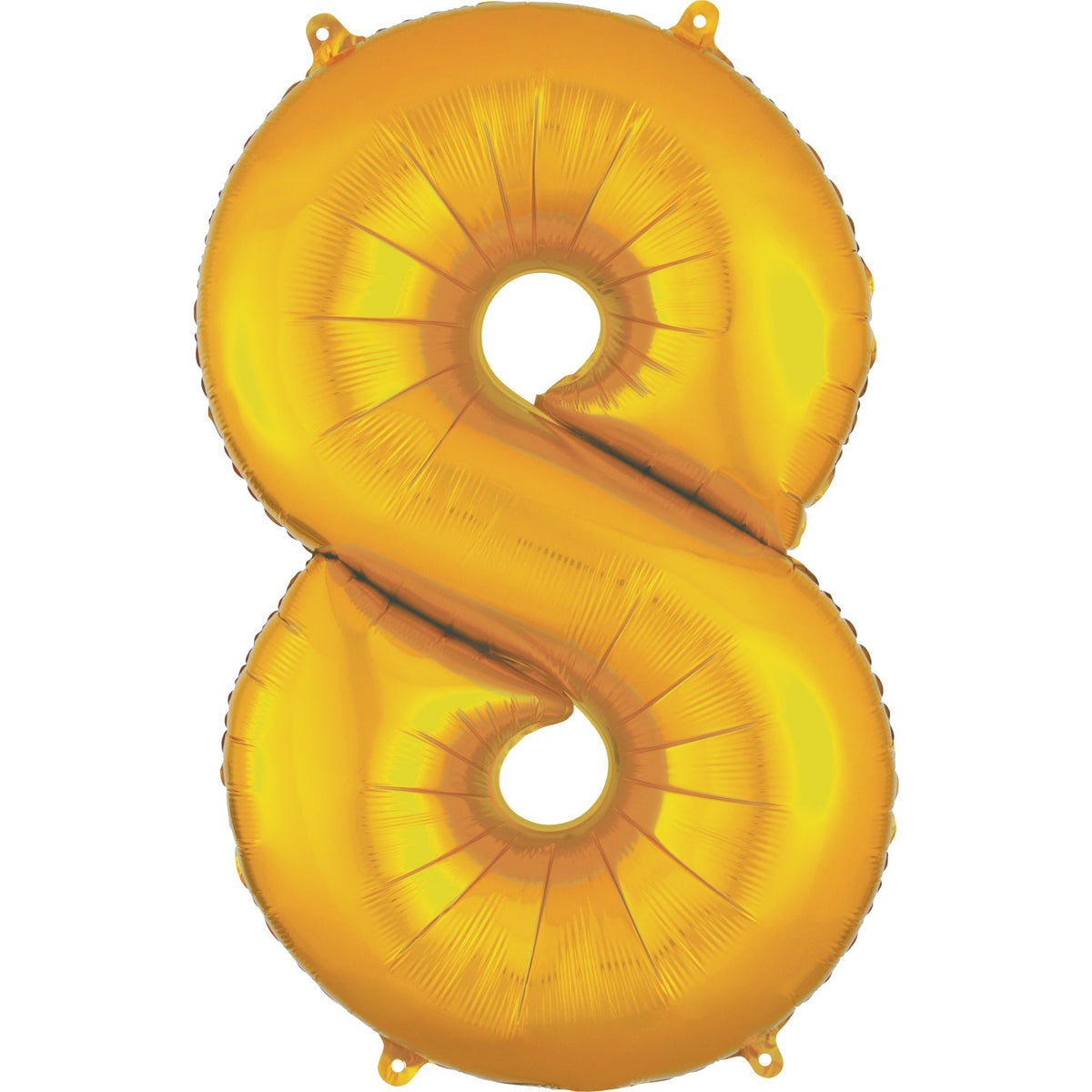 Gold Number 8 Foil SuperShape Balloon - Pack of 5