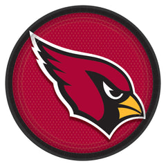Arizona Cardinals 9-inch Round Paper Plates - NFL Party Supplies, 18-ct - Case of 48