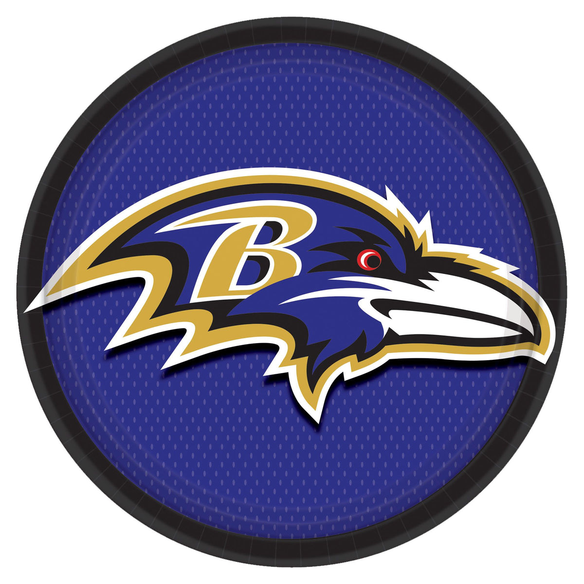 Baltimore Ravens 9-inch Round Paper Plates, 8-ct - Pack of 6
