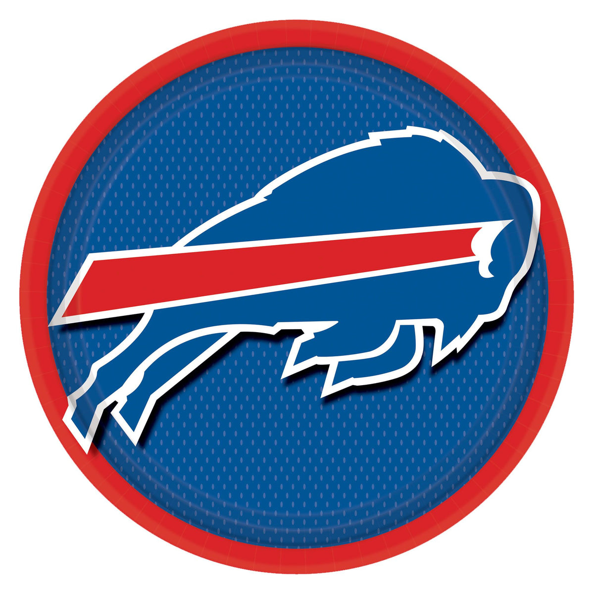 Buffalo Bills 9-inch Round Paper Plates, 8-ct - Case of 72