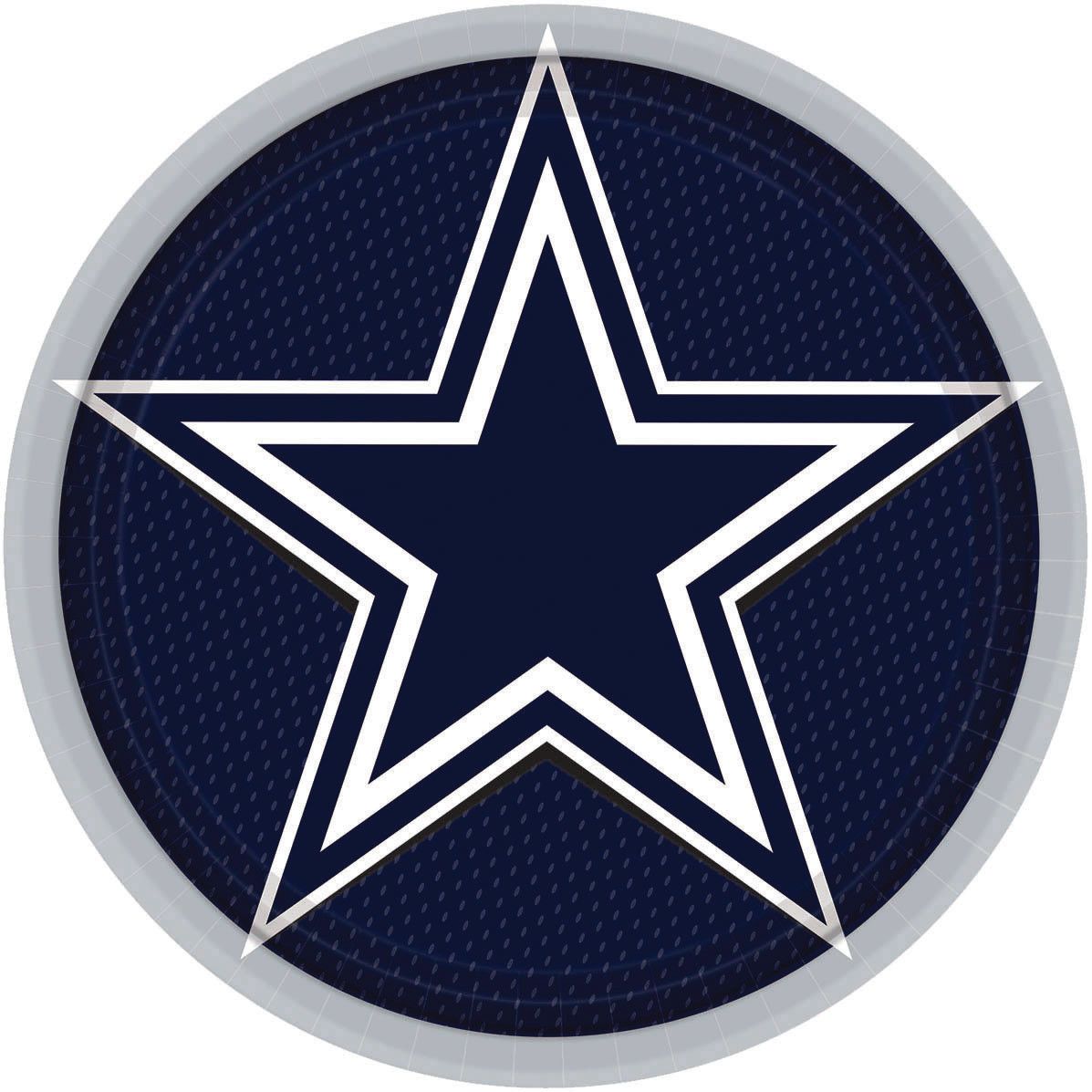 Dallas Cowboys 9-inch Round Paper Plates, 8-ct - Pack of 2
