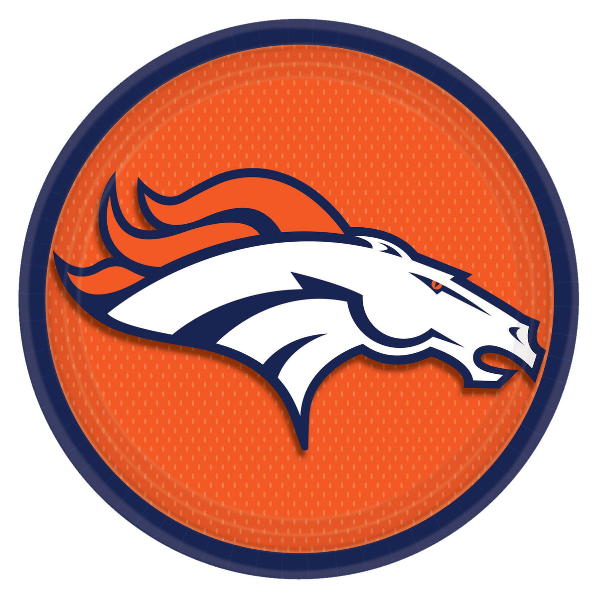 Denver Broncos 9-inch Round Paper Plates, 18-ct - Pack of 6