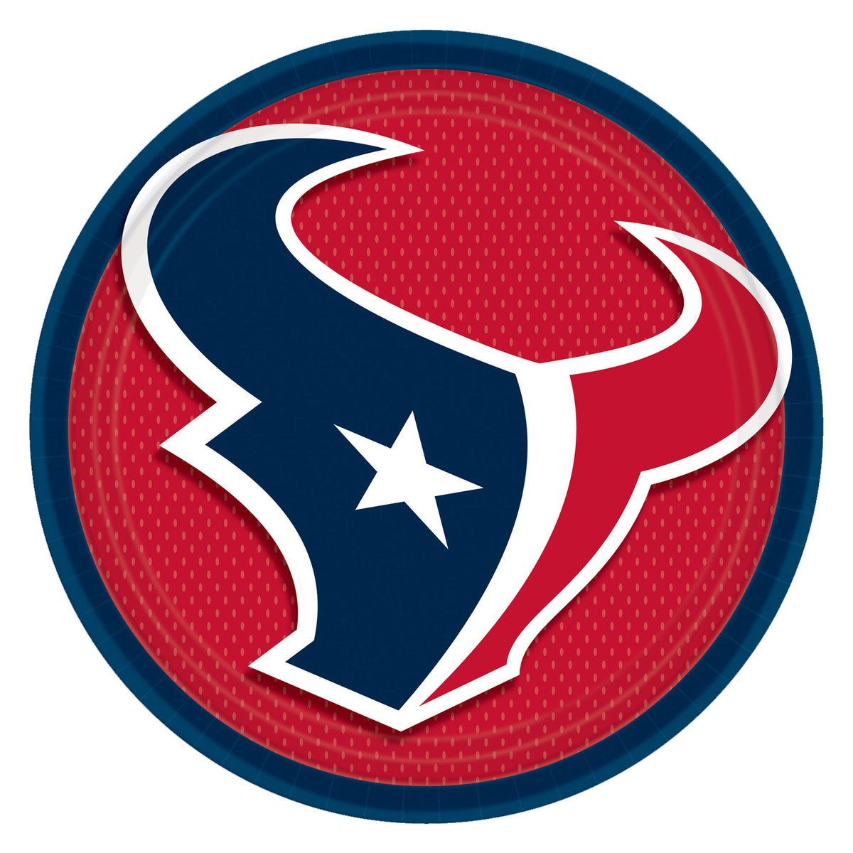 Houston Texans 9-inch Round Paper Plates, 8-ct - Pack of 6