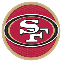 San Francisco 49ers 9-inch Round Paper Plates, 8-ct - Pack of 6