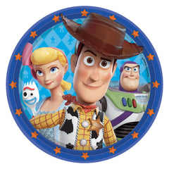 Disney Toy Story 4 Paper Lunch Plates, Blue, 9-inch, 8-ct - Case of 72