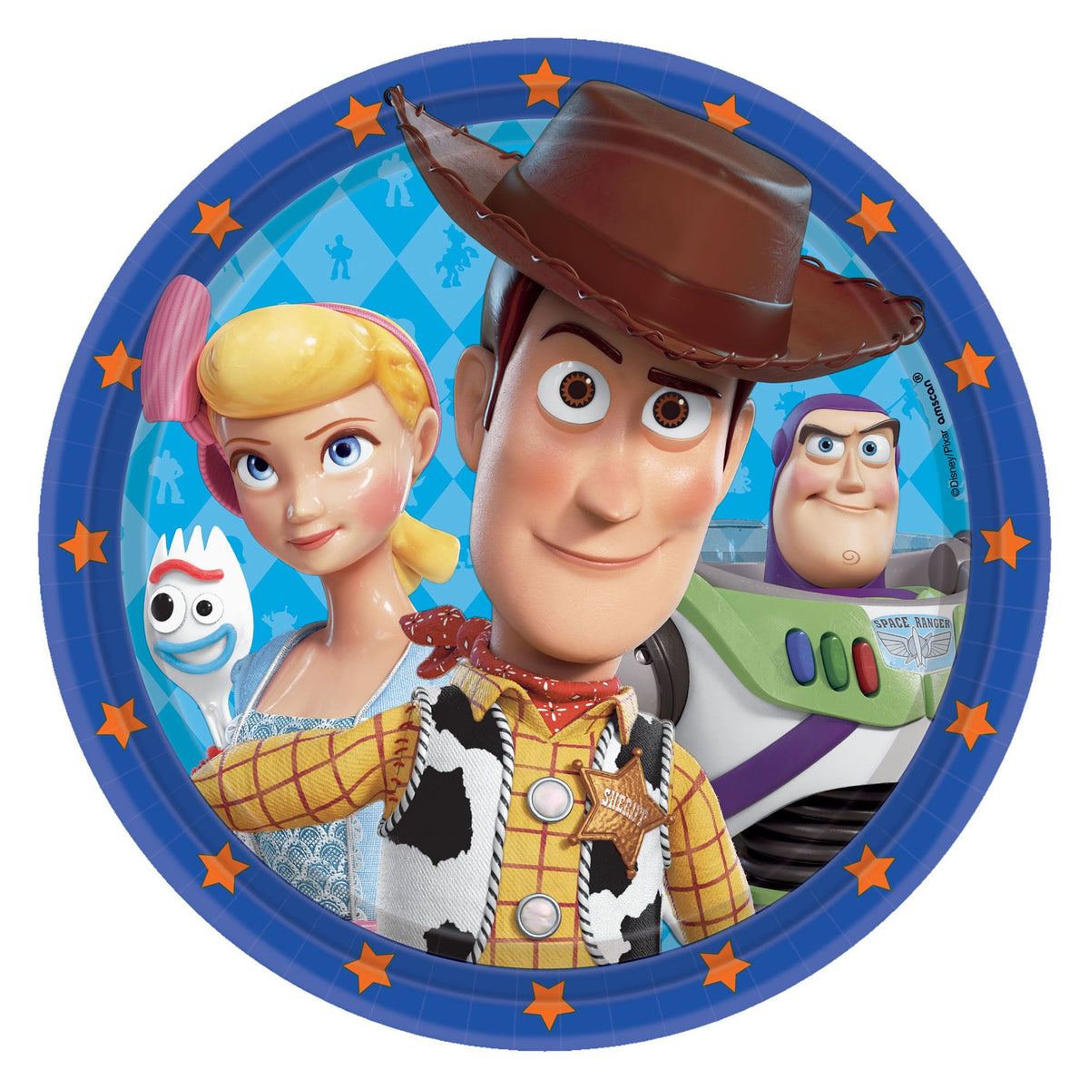 Disney Toy Story 4 Paper Lunch Plates, Blue, 9-inch, 8-ct - Pack of 6