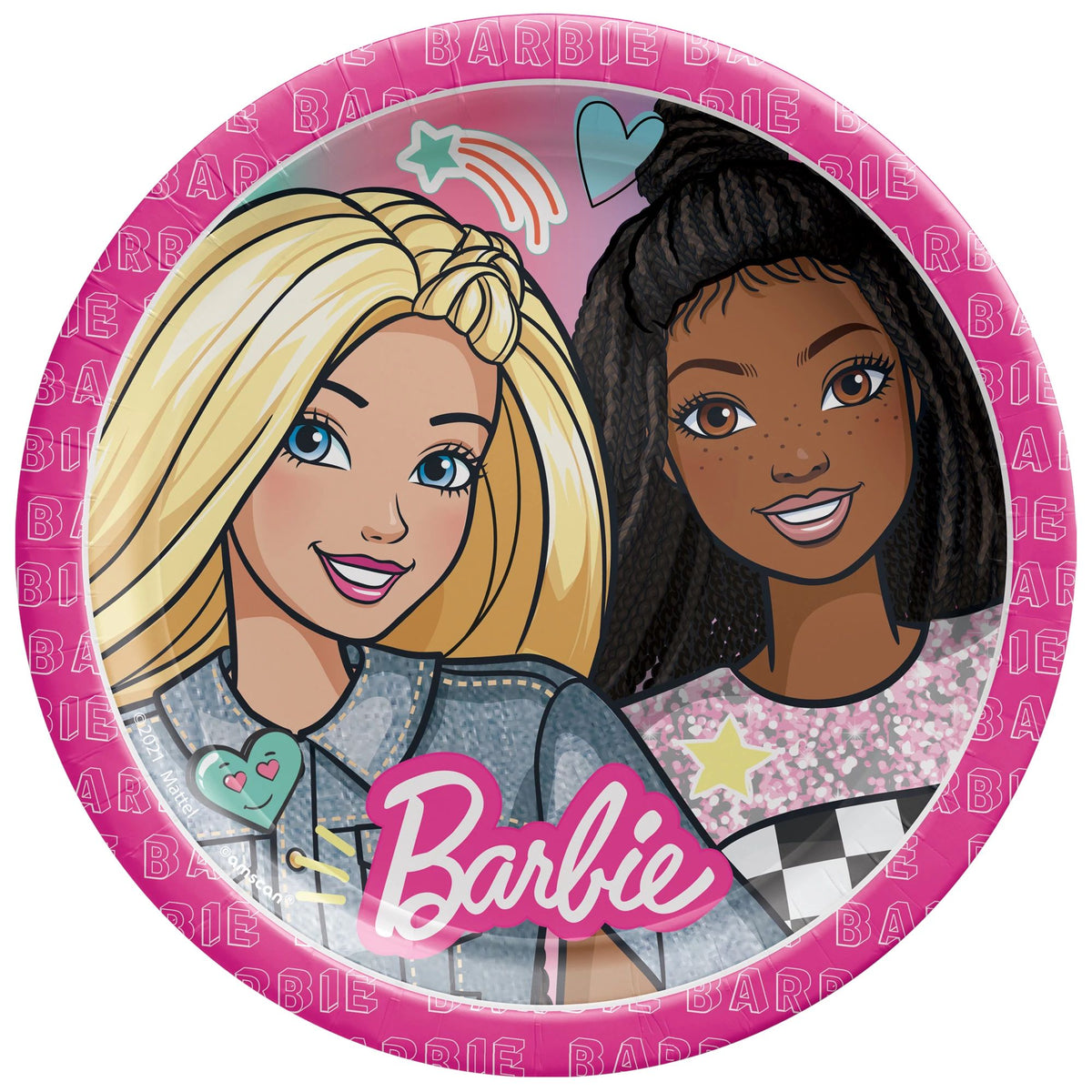 Barbie Paper Lunch Plates, Pink, 9 inch, 8-ct - Case of 72