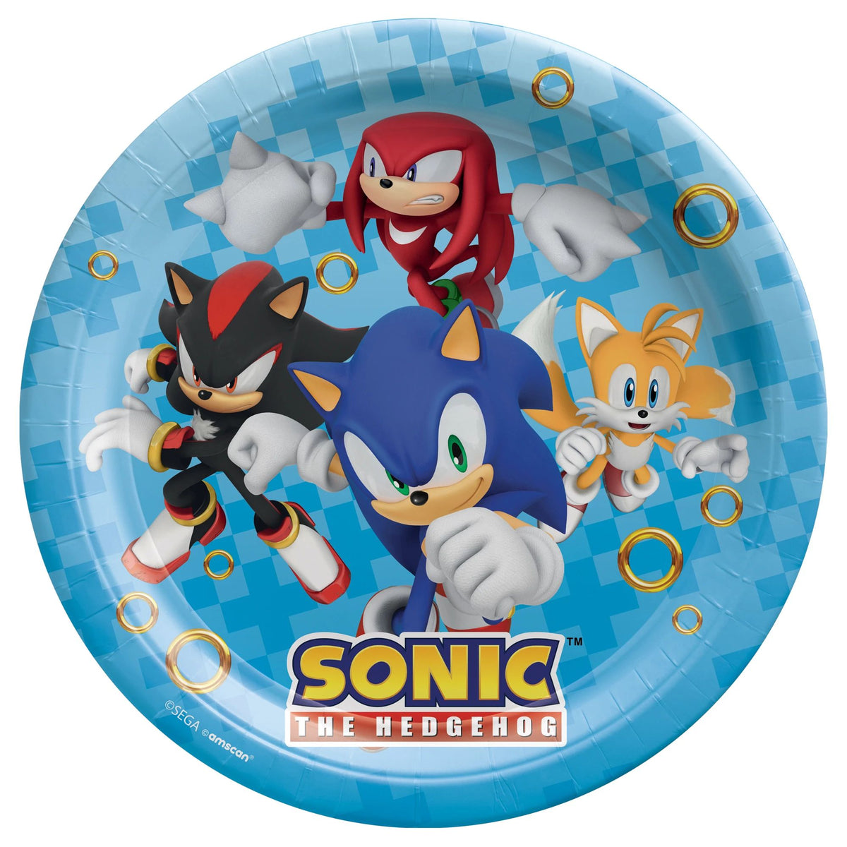 Sonic the Hedgehog 9-inch Round Party Paper Plates, 8-ct - Pack of 2