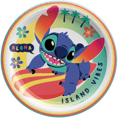 Stitch Round Paper Lunch Plates, Multi-Color, 9-inch, 8-ct - Pack of 6