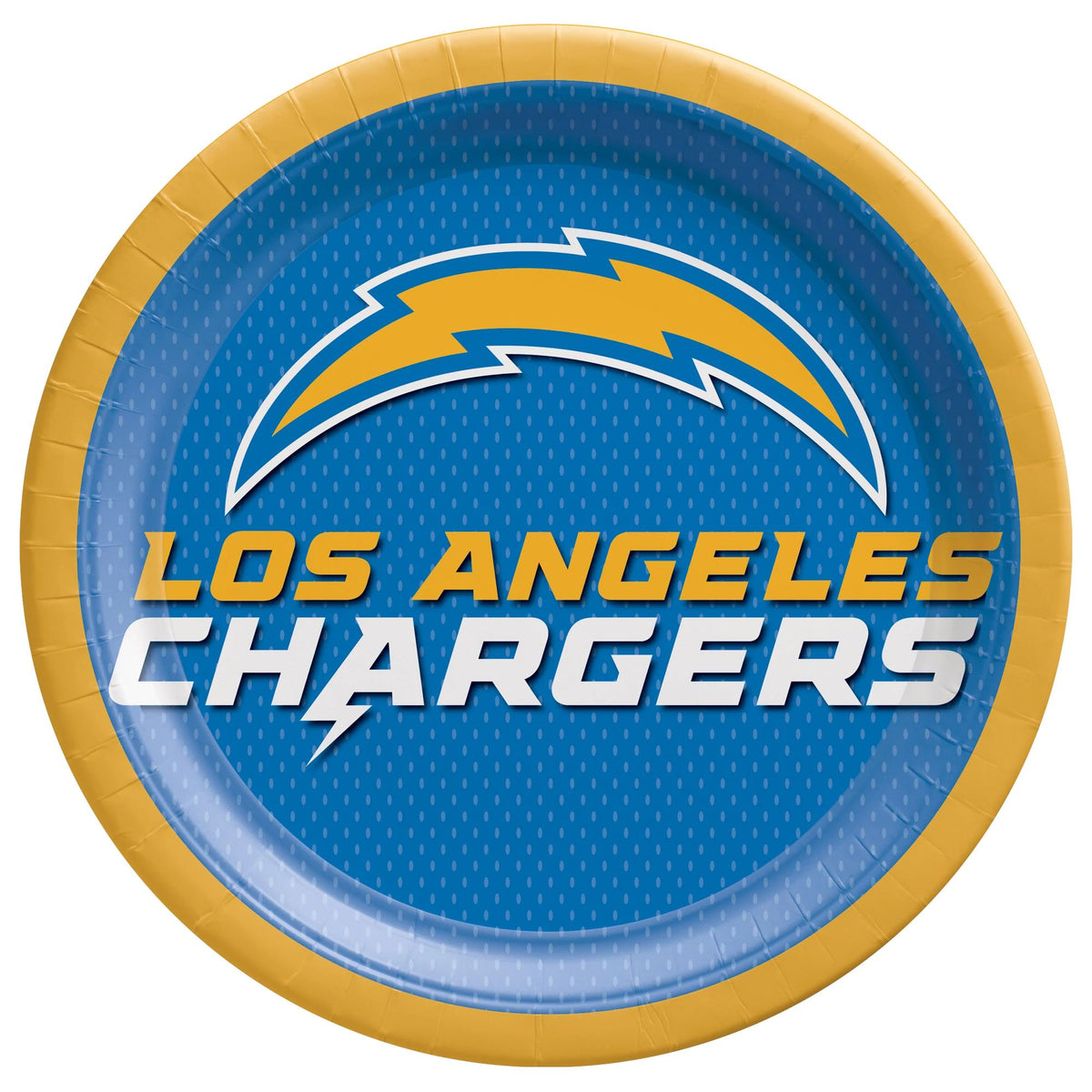 Los Angeles Chargers 7-inch Round Paper Plates, 18-ct - Pack of 6