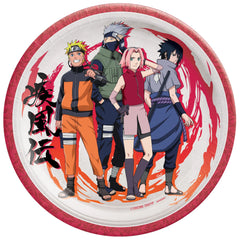 Naruto Round Paper Plates, Multi-Color, 9-inch, 8-ct - Pack of 6