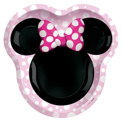 Minnie Mouse Paper Lunch Plates, Black/Pink/White, 9-inch, 8-ct - Pack of 2