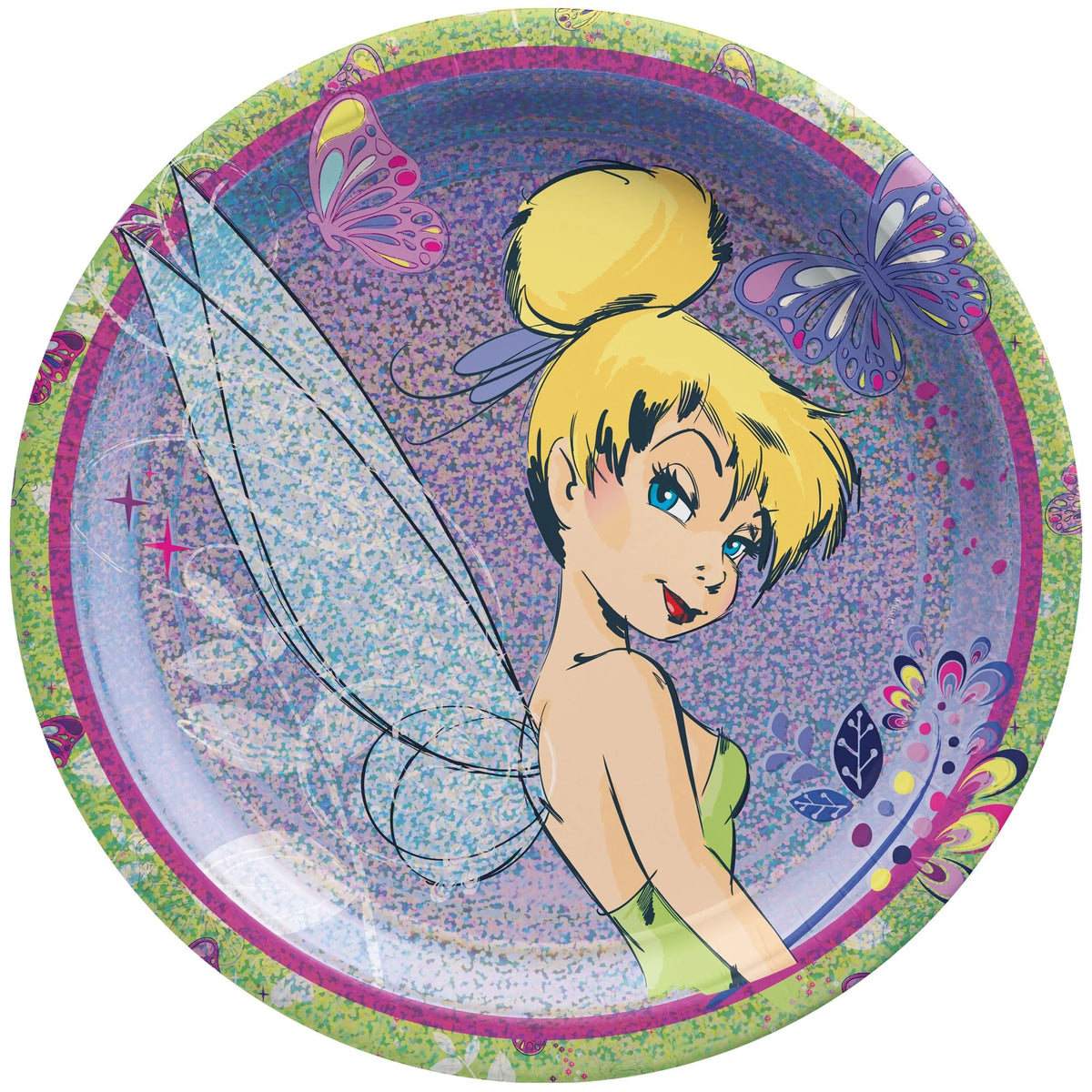 Tinkerbell 9-inch Prismatic Party Paper Plates, 8-ct - Pack of 2