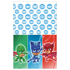 PJ Masks Plastic Table Cover, Rectangle, 54x96 inch, Blue/Green/Red - Case of 96
