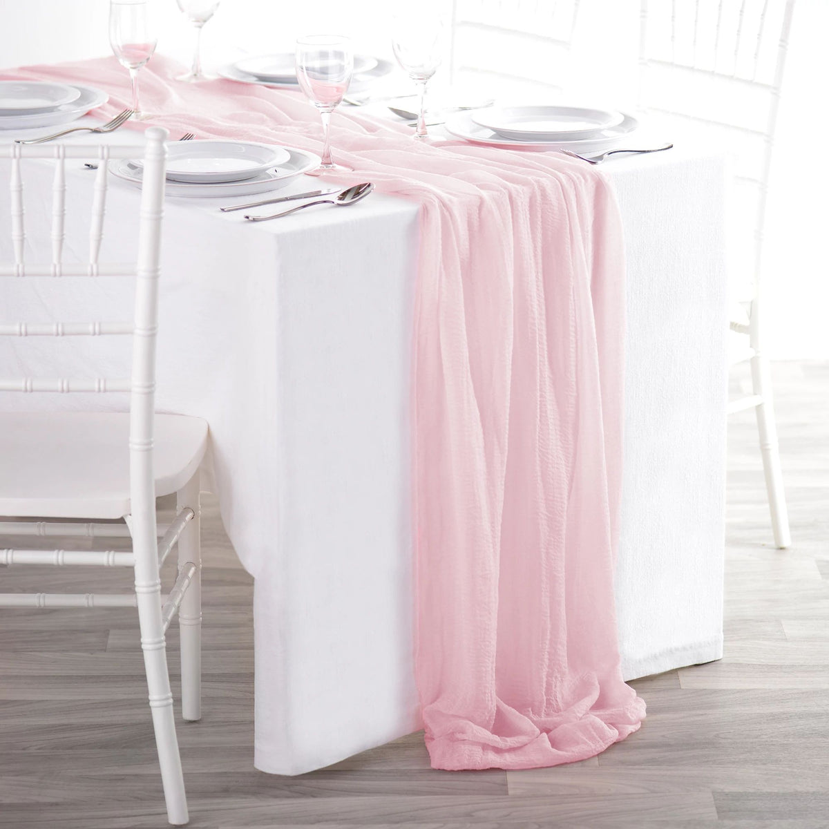 Fabric Table Runner, Pink, 12 x 16.5 inch - Pack of 6