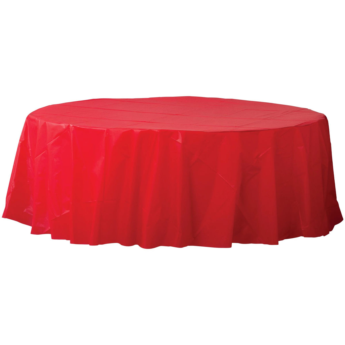 Apple Red Flannel Backed Round Table Cover - 84 - Pack of 2