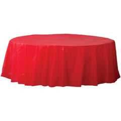 Apple Red Flannel Backed Round Table Cover - 84 - Pack of 2