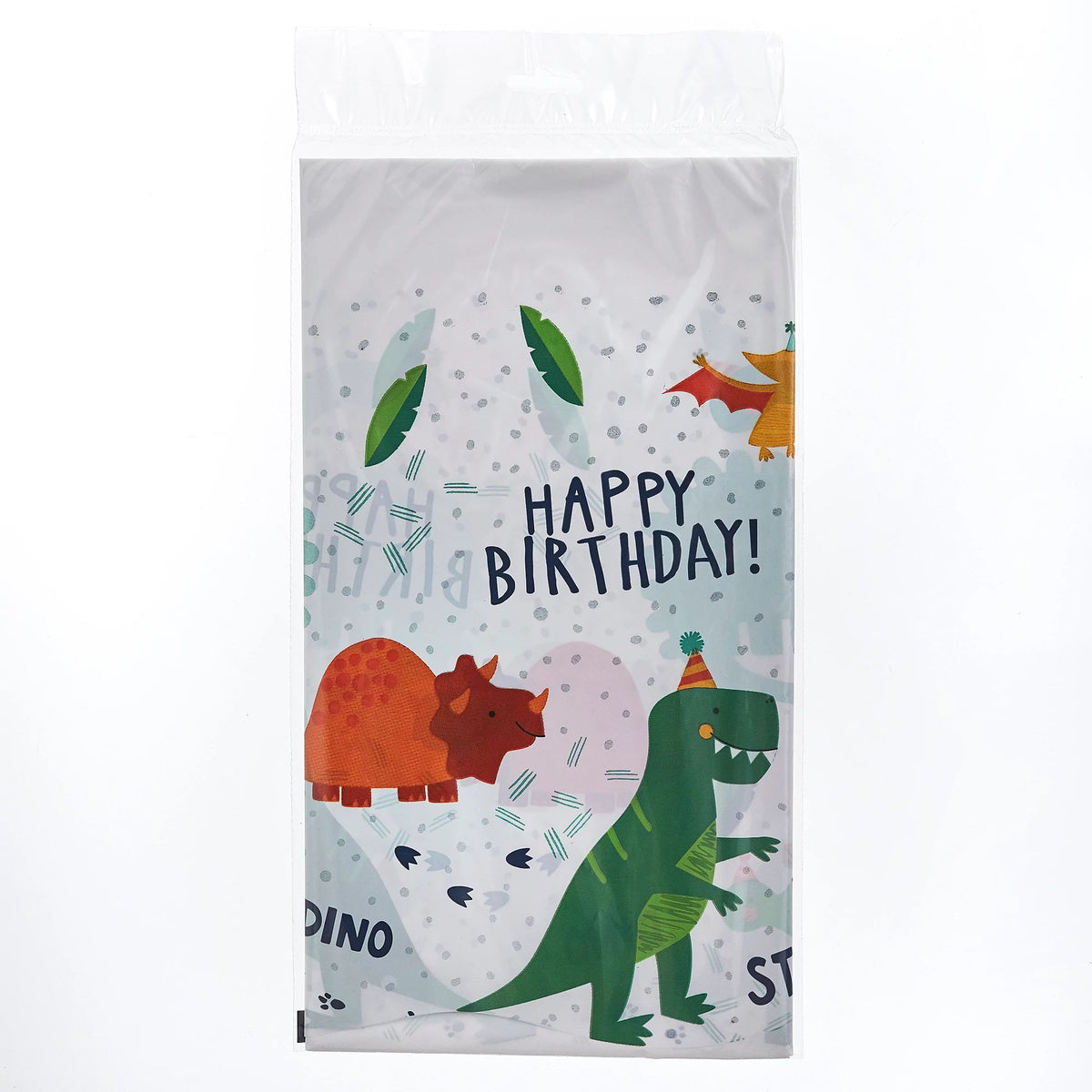 Dino-Mite Plastic Reusable Table Cover, 54x96 inch - Pack of 6