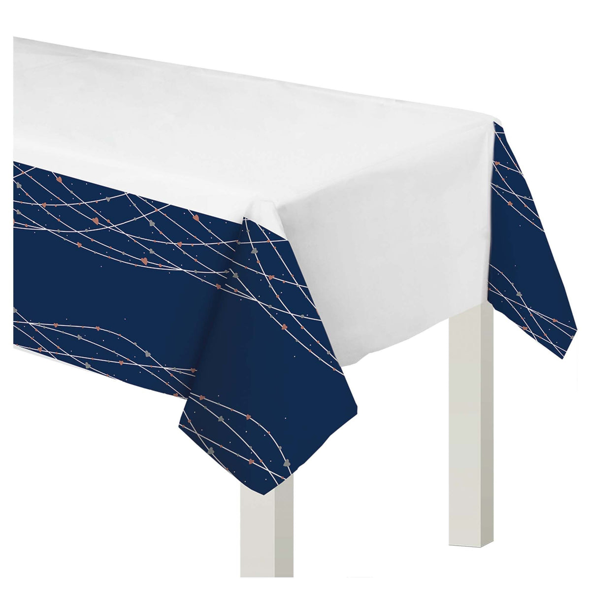 Plastic Table Cover, Navy, 54x96-inch - Pack of 12