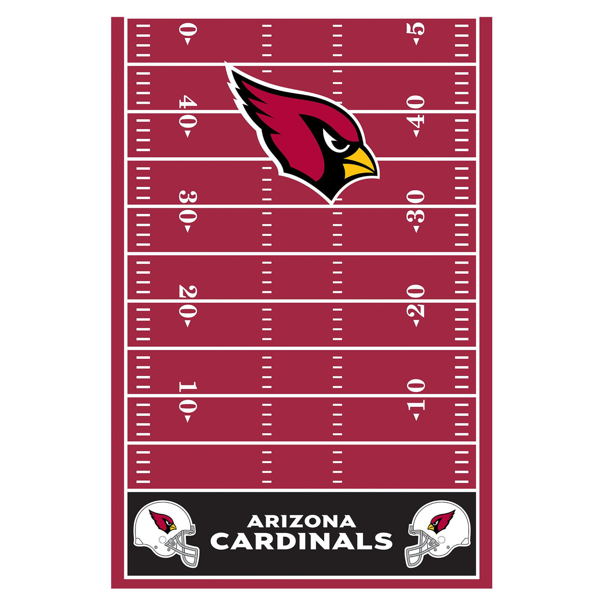 Arizona Cardinals NFL Plastic Table Cover - Pack of 6